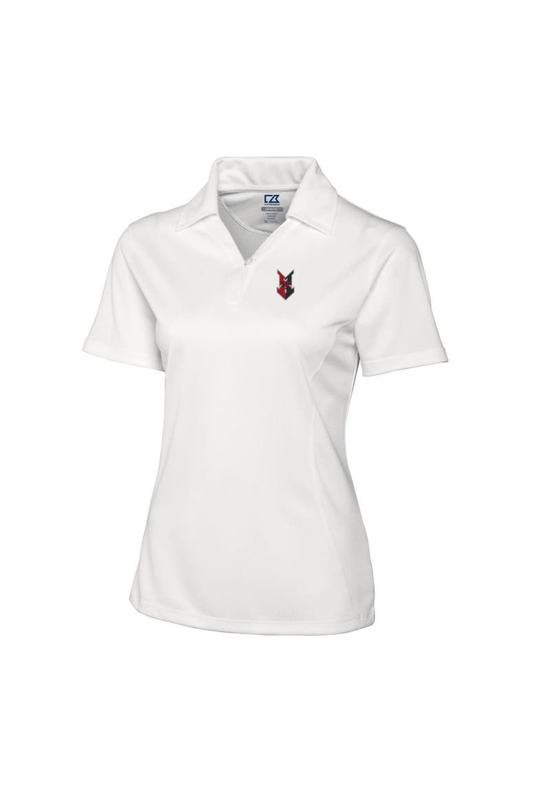 Women's Cutter & Buck  White Indianapolis Indians CB DryTec Genre Textured Solid Polo, Alternate, color, White