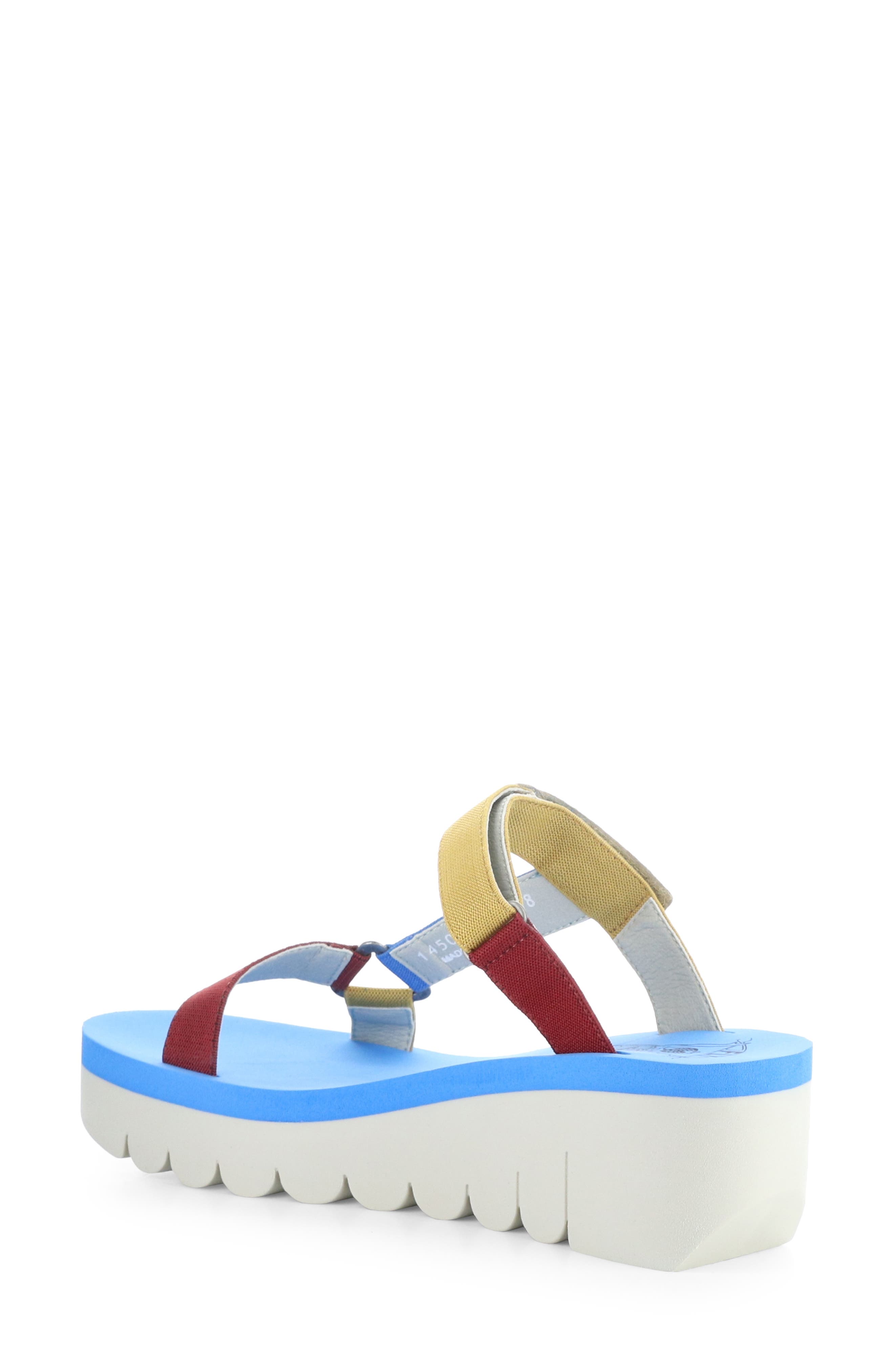 Fly London Yaka Platform Wedge Sandal, Alternate, color, 003 Cloud/Multi/Azur