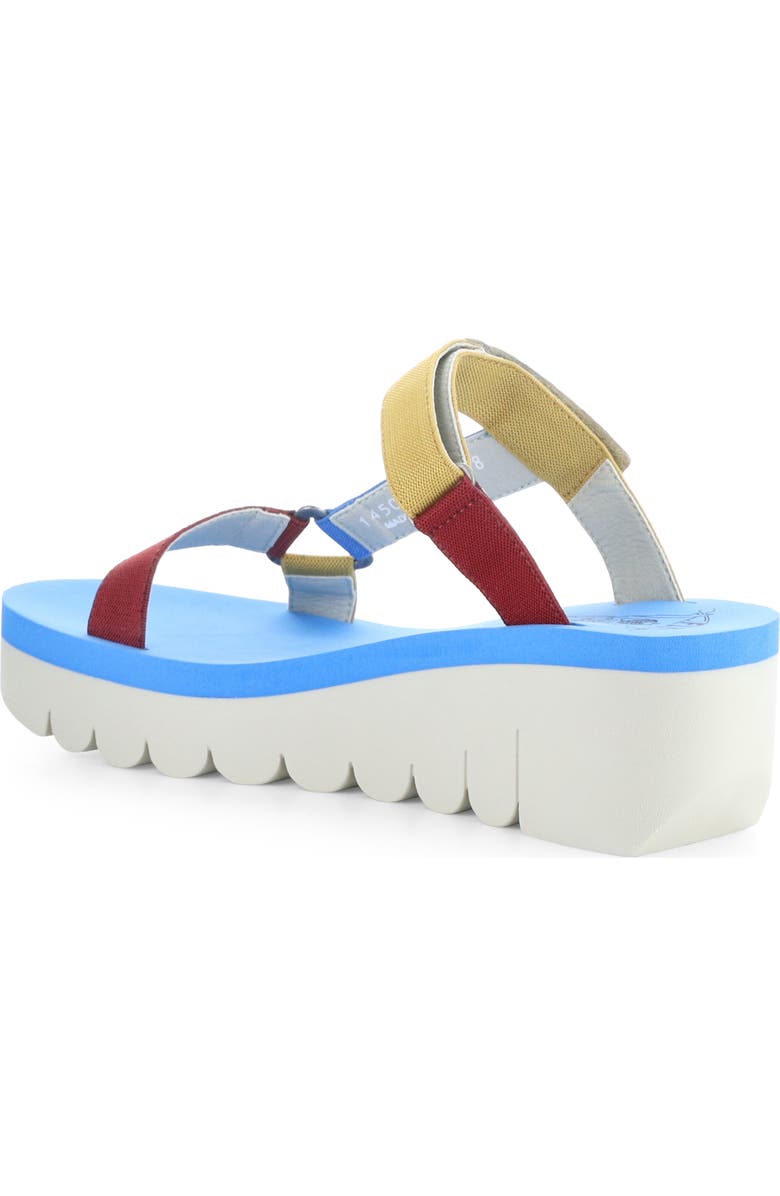 Fly London Yaka Platform Wedge Sandal, Alternate, color, 003 Cloud/Multi/Azur