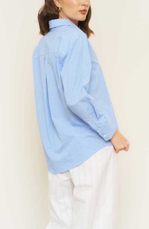 Whimsy + Row Denise Top In Blue Stripe