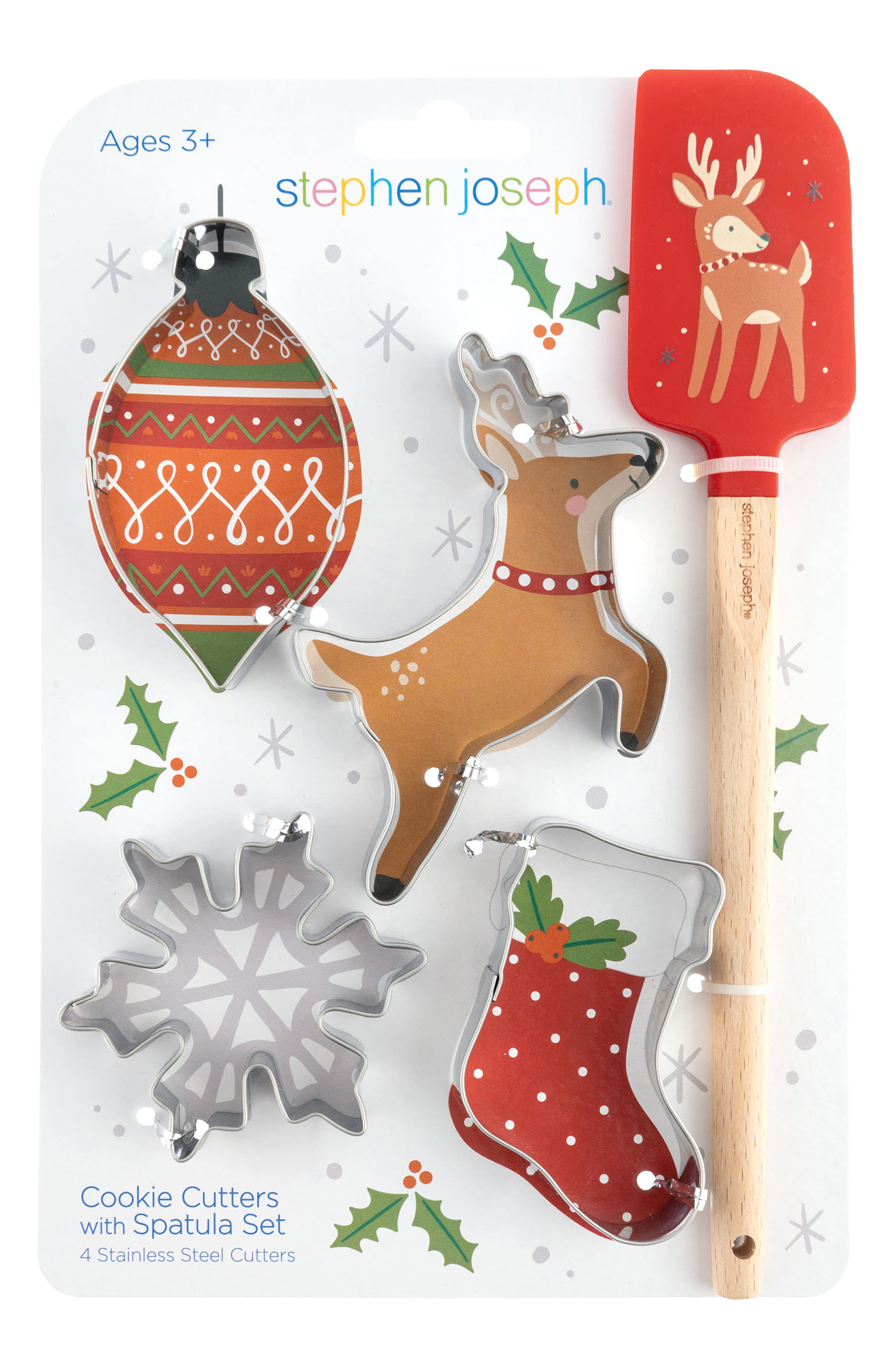 Stephen Joseph Kids' Holiday Cookie Cutter & Spatula Set