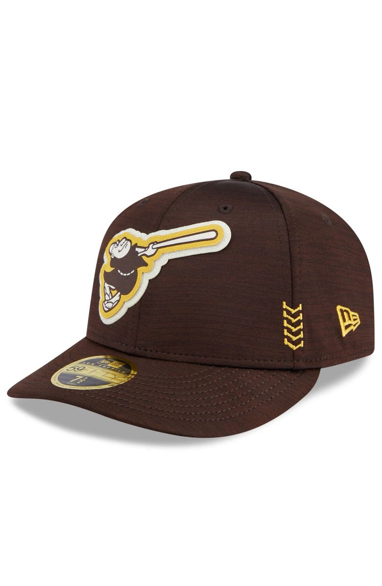 New Era Men's New Era Brown San Diego Padres 2024 Clubhouse Low Profile 59FIFTY Fitted Hat, Main, color, Brown