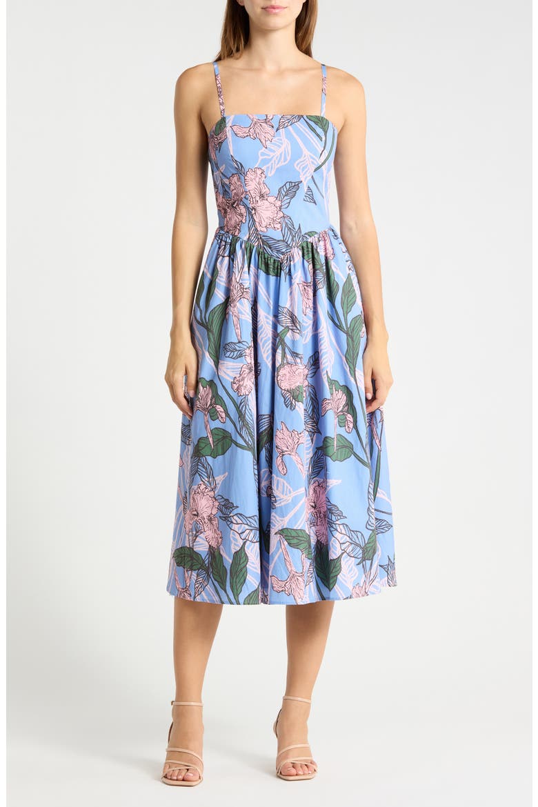 Eddi Cotton Maxi Dress, Main, color, PERIWINKLE INKED IRIS