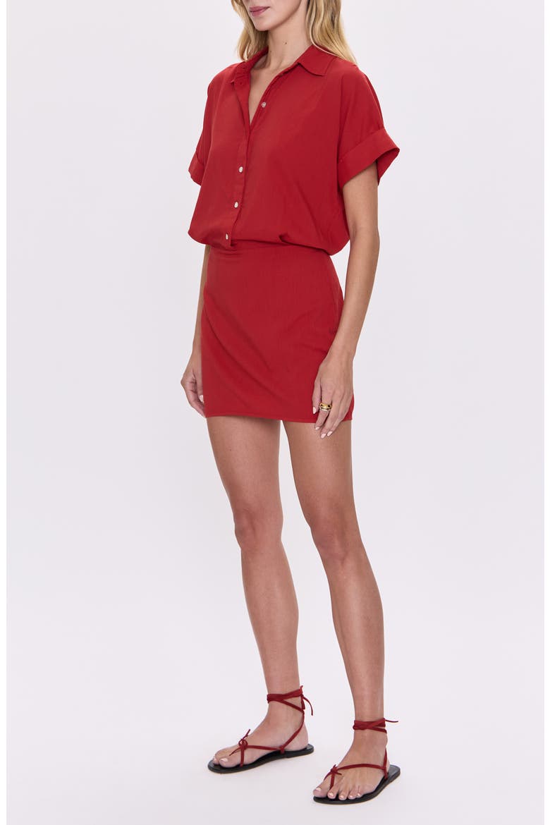 Blythe Stretch Cotton Mini Shirtdress, Alternate, color, SAMBA