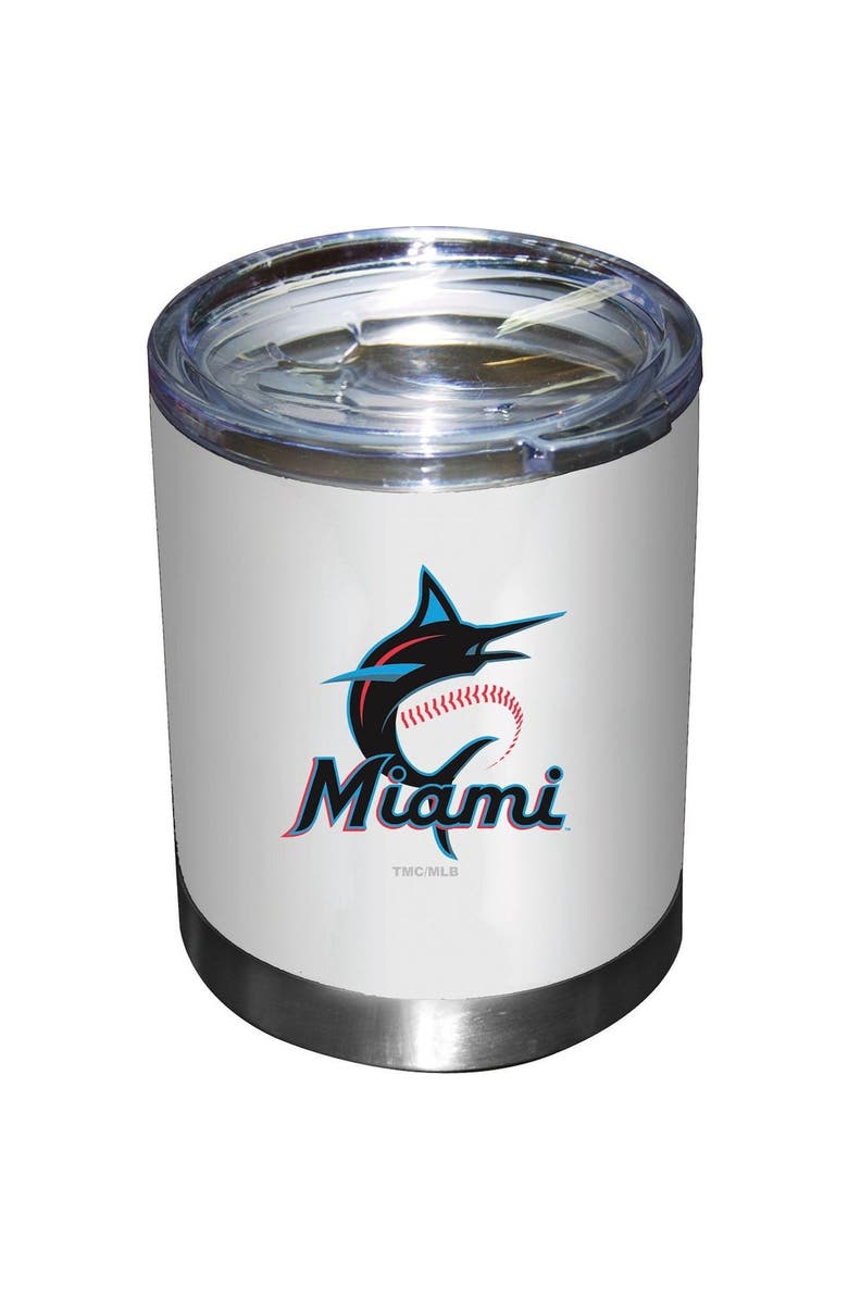 THE MEMORY COMPANY Miami Marlins 12oz. Team Lowball Tumbler, Main, color, White
