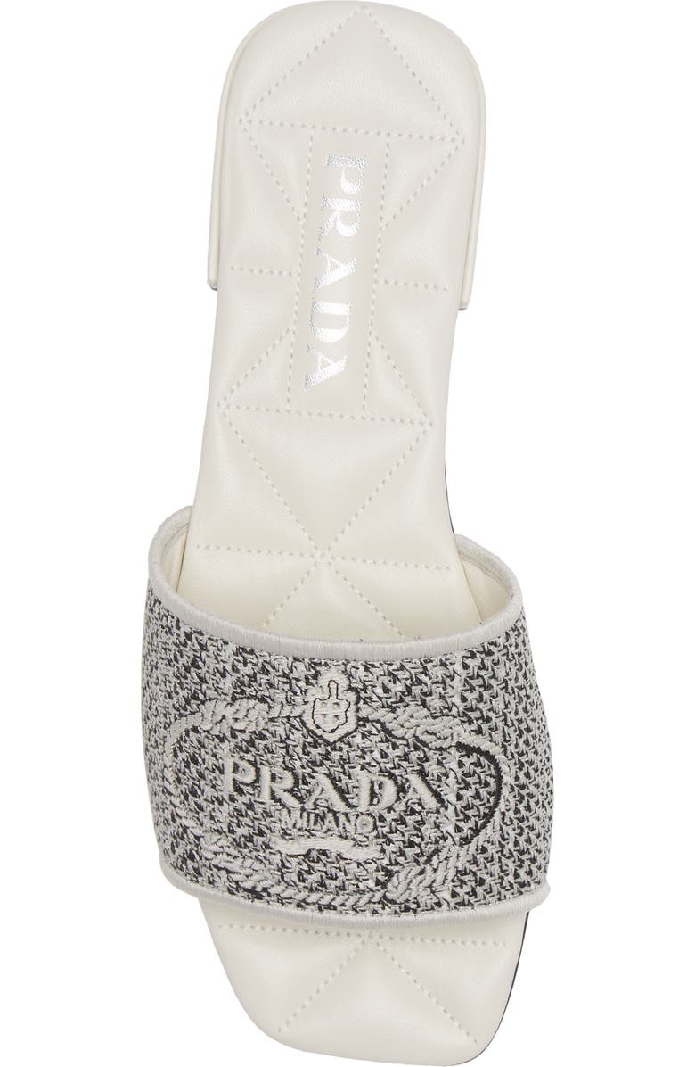 Prada Logo Jacquard Slide Sandal, Alternate, color,