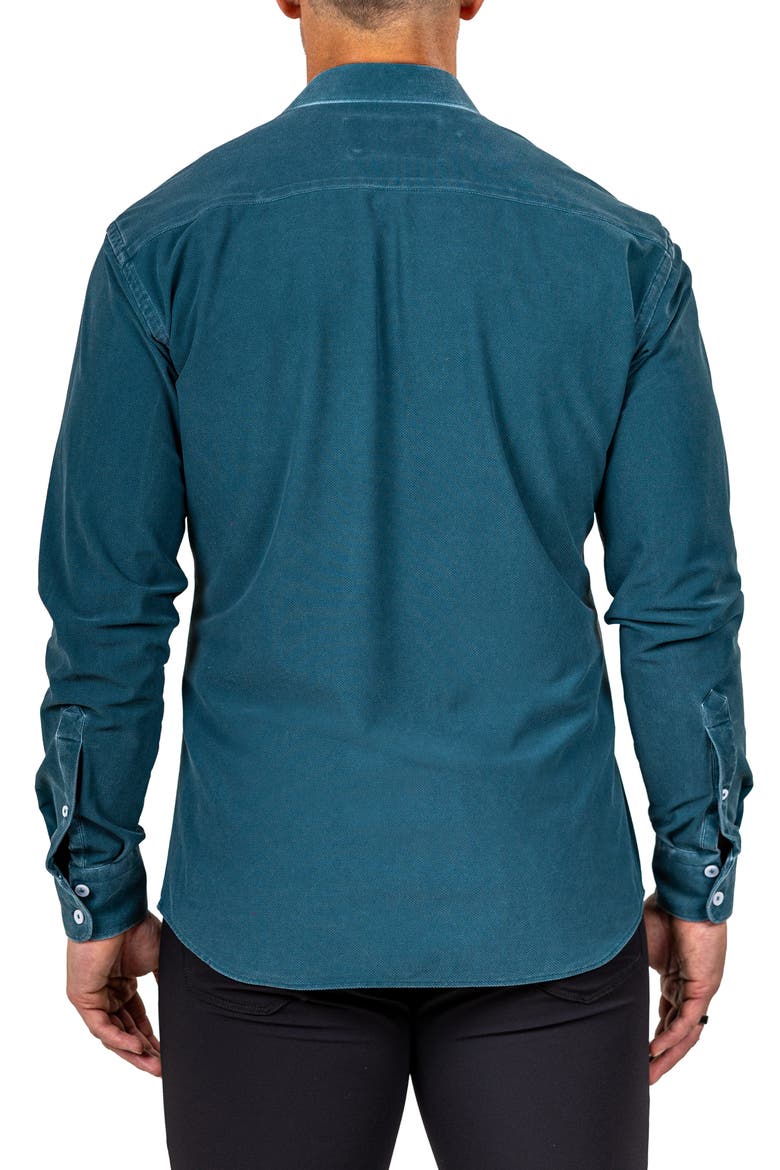 Eins Marthy Contemporary Fit Button-Up Shirt, Alternate, color, GREEN