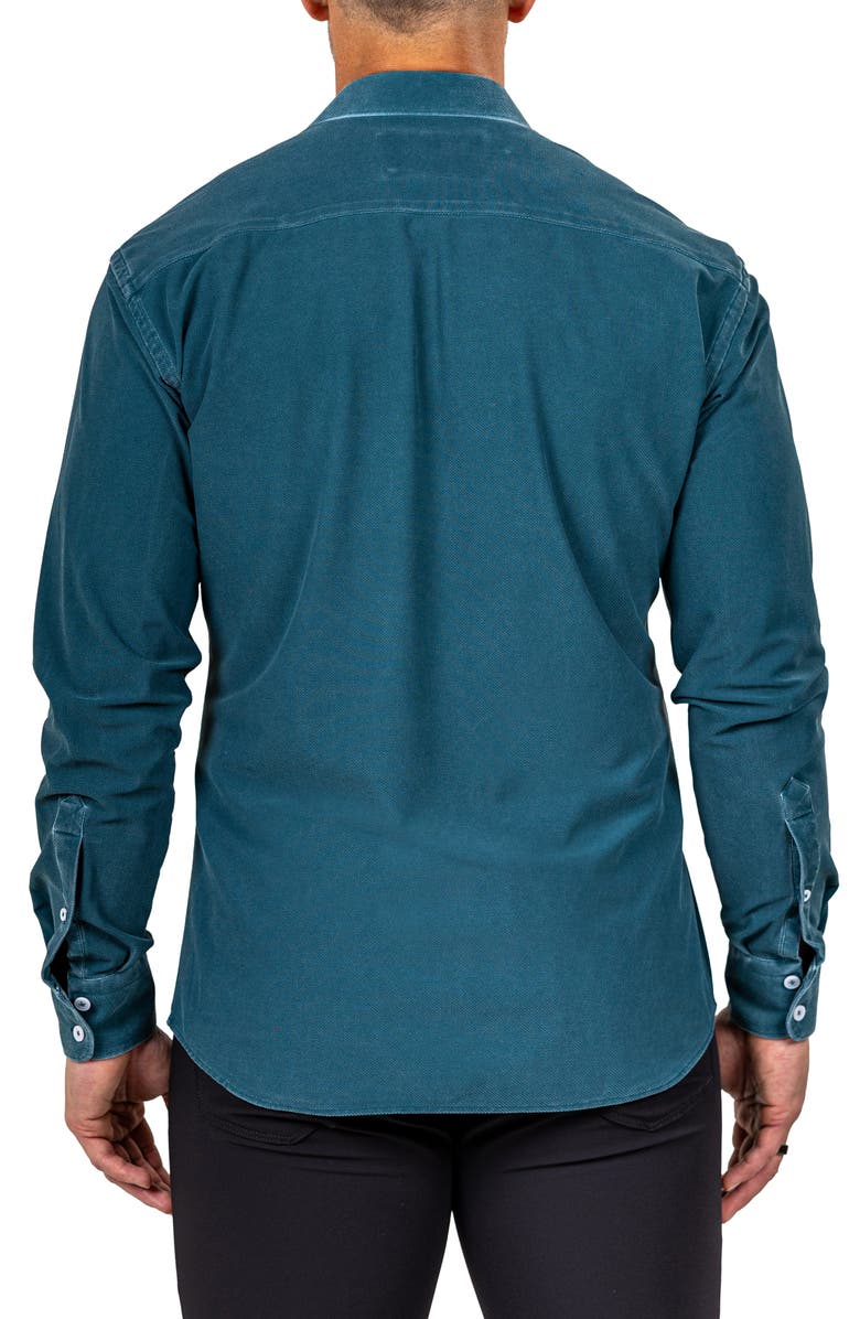 Maceoo Eins Marthy Contemporary Fit Button-Up Shirt, Alternate, color, Green