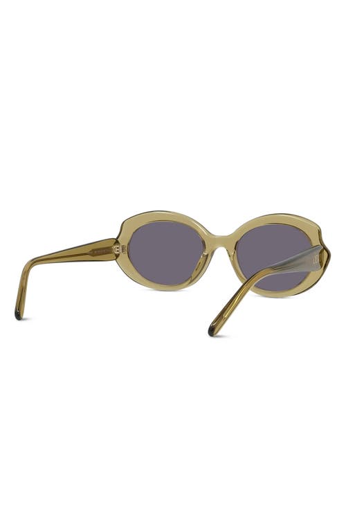 Loewe Thin Mini 54mm Oval Sunglasses In Green