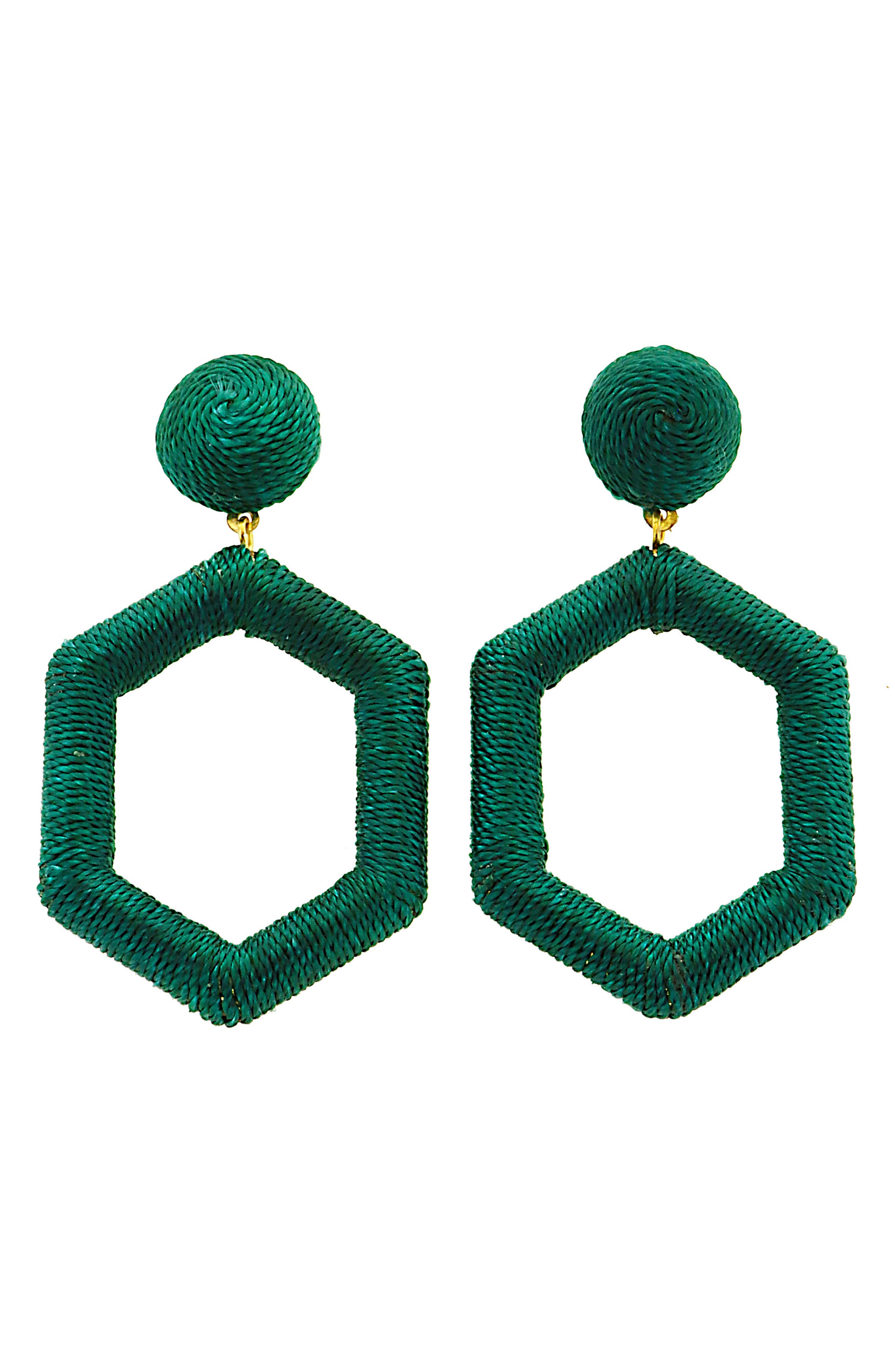 Panacea Textile Hexagon Drop Earrings (Women) | Nordstromrack