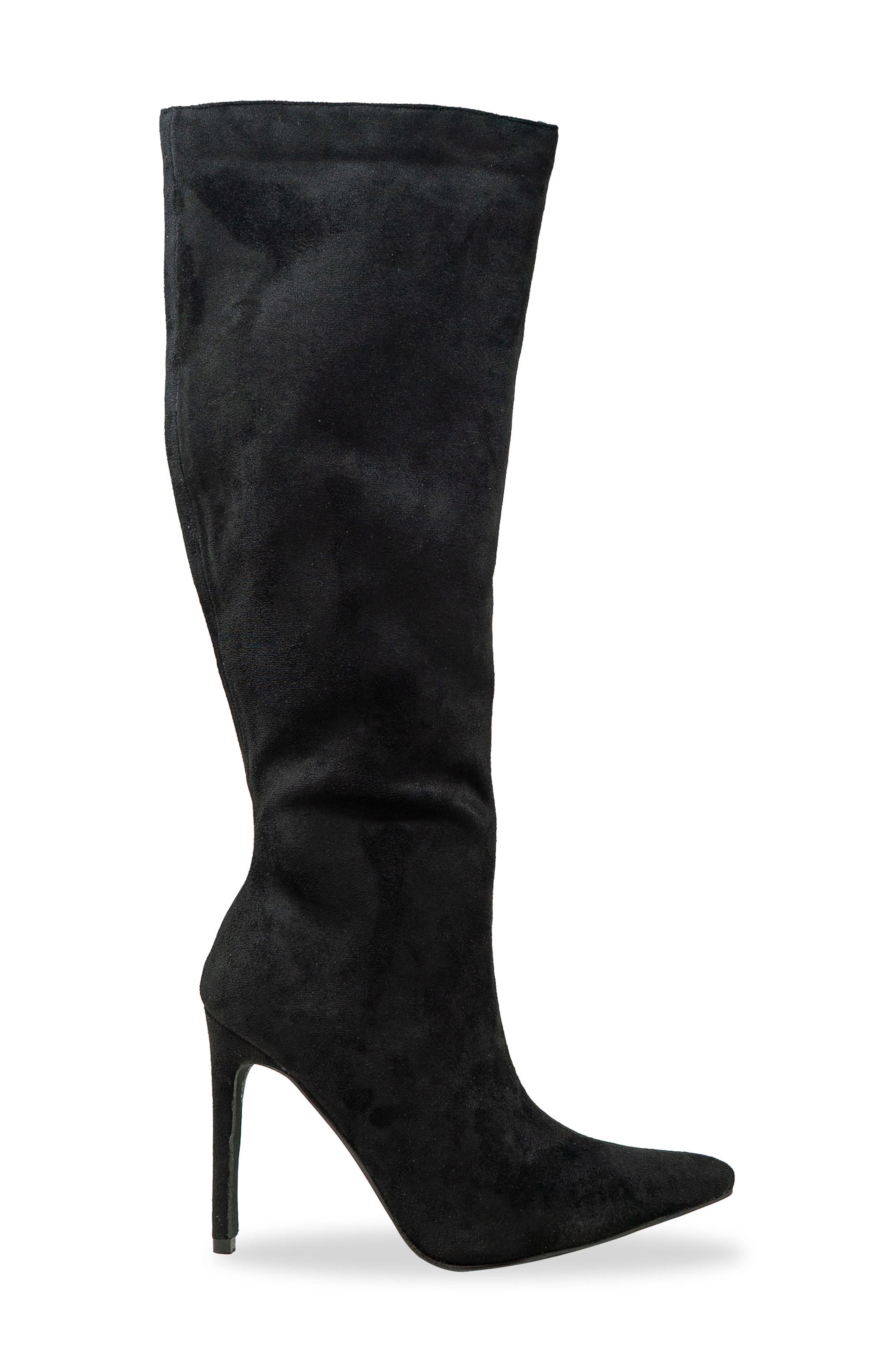 CHASE AND CHLOE Knee High Boot, Alternate, color, Black