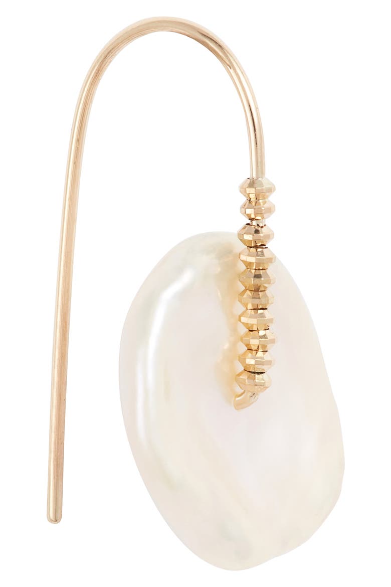 Petal Pearl Shimmer Earrings, Alternate, color, PEARL/ YELLOW GOLD
