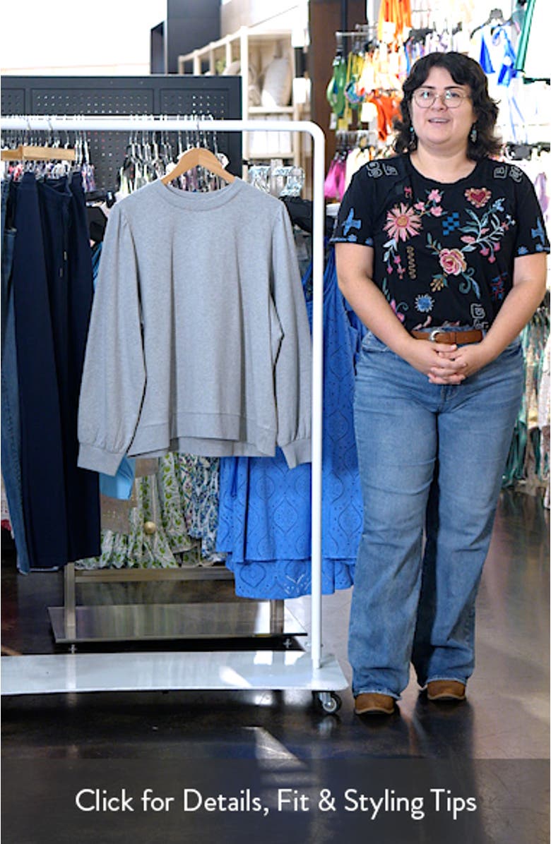 Puff Shoulder Sweatshirt, sales video thumbnail