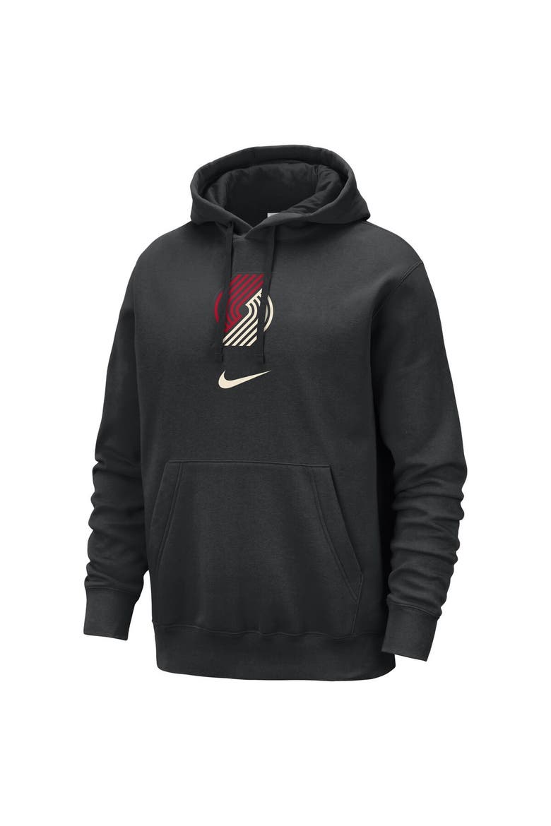 Men's Nike Black Portland Trail Blazers 2023/24 City Edition Essential Club Pullover Hoodie, Alternate, color, Black