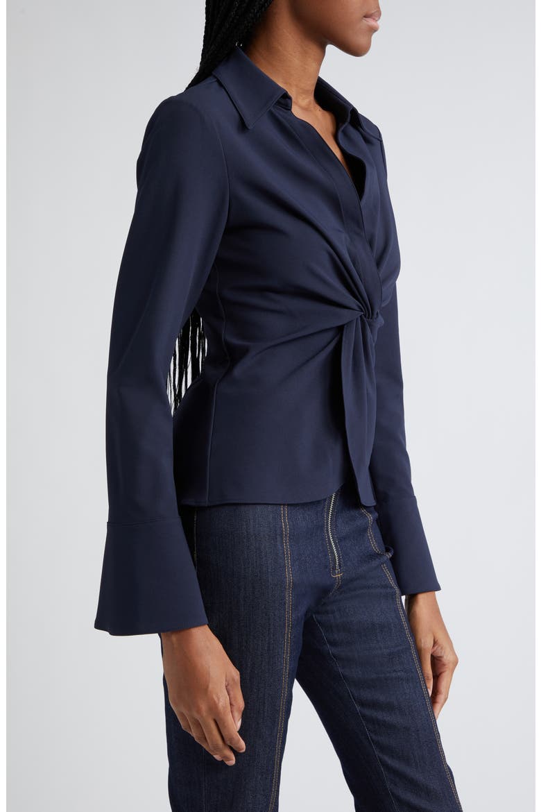 Mckenna Knot Waist Shirt, Alternate, color, NAVY