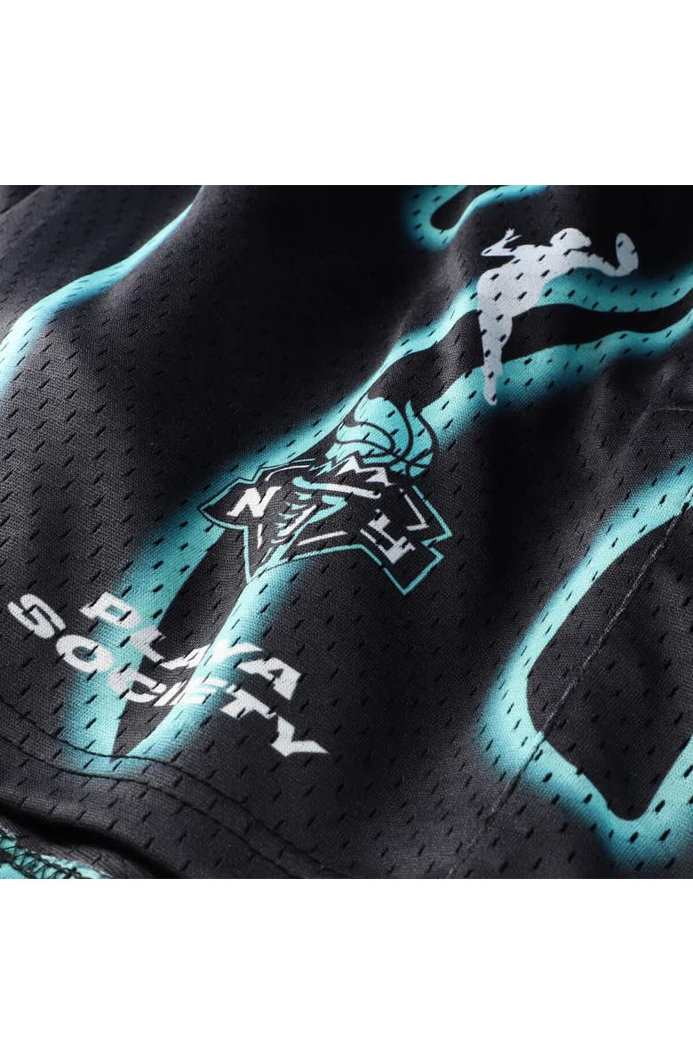 Playa Society Unisex Playa Society  Black New York Liberty Athletic Shorts, Alternate, color, 