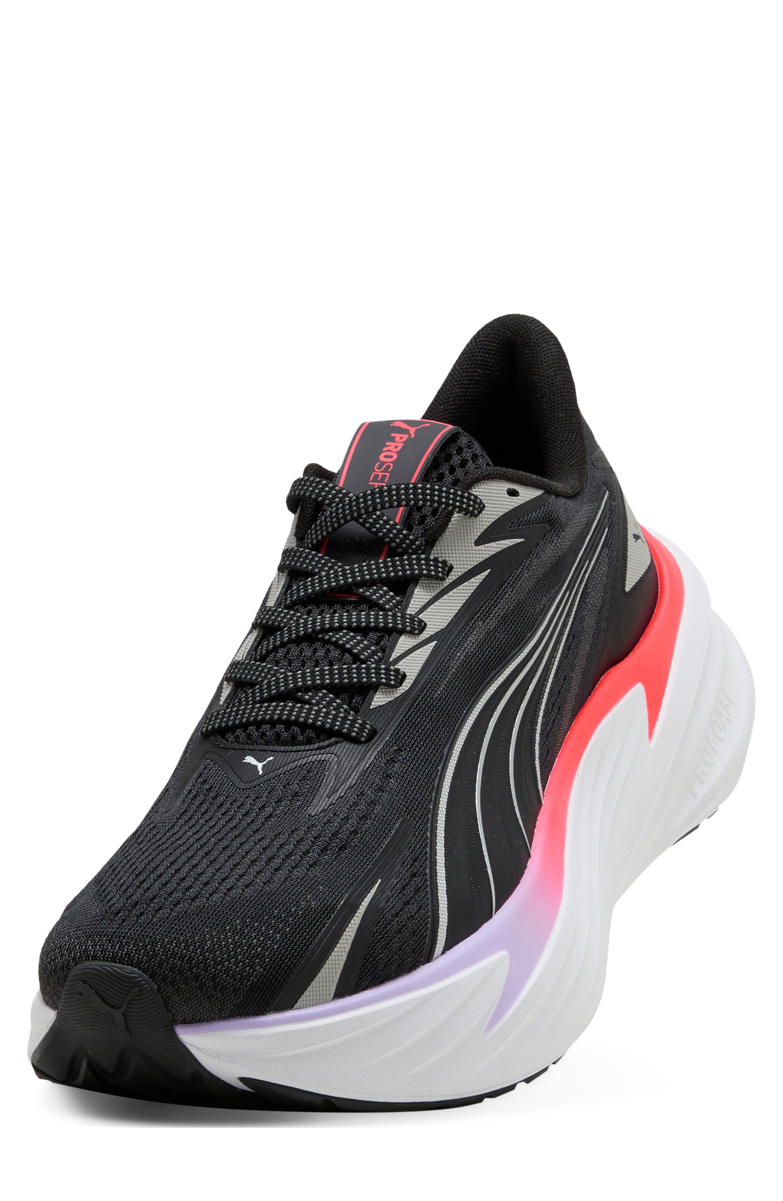 Maxima Pro Sneaker, Alternate, color, PUMA BLACK/ RED/ LAVENDER