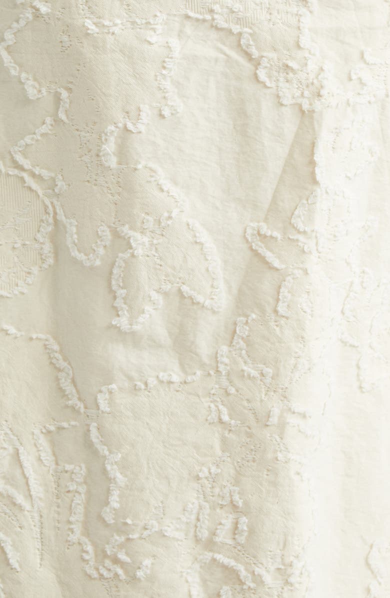 Meruert Tolegen Double Cup Floral Jacquard Midi Dress, Alternate, color, Cream