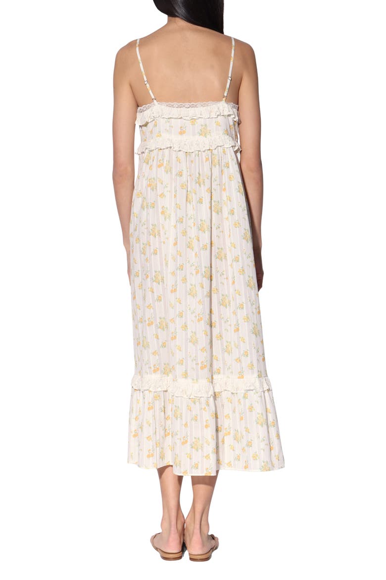Carla Cotton Midi Dress, Alternate, color, YELLOW BOUQUET