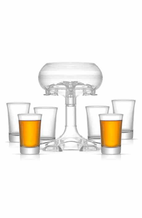 JoyJolt Shot Glass & Shot Dispenser 7-Piece Set