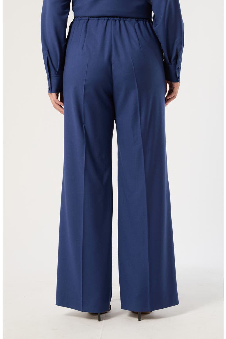 Nancella Wide Leg Virgin Wool Trousers, Alternate, color, CHINA BLUE