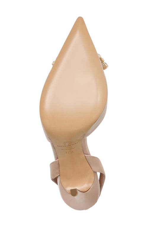 Bruno Magli Moda Slingback Pointed Toe Pump In Champagne Satin