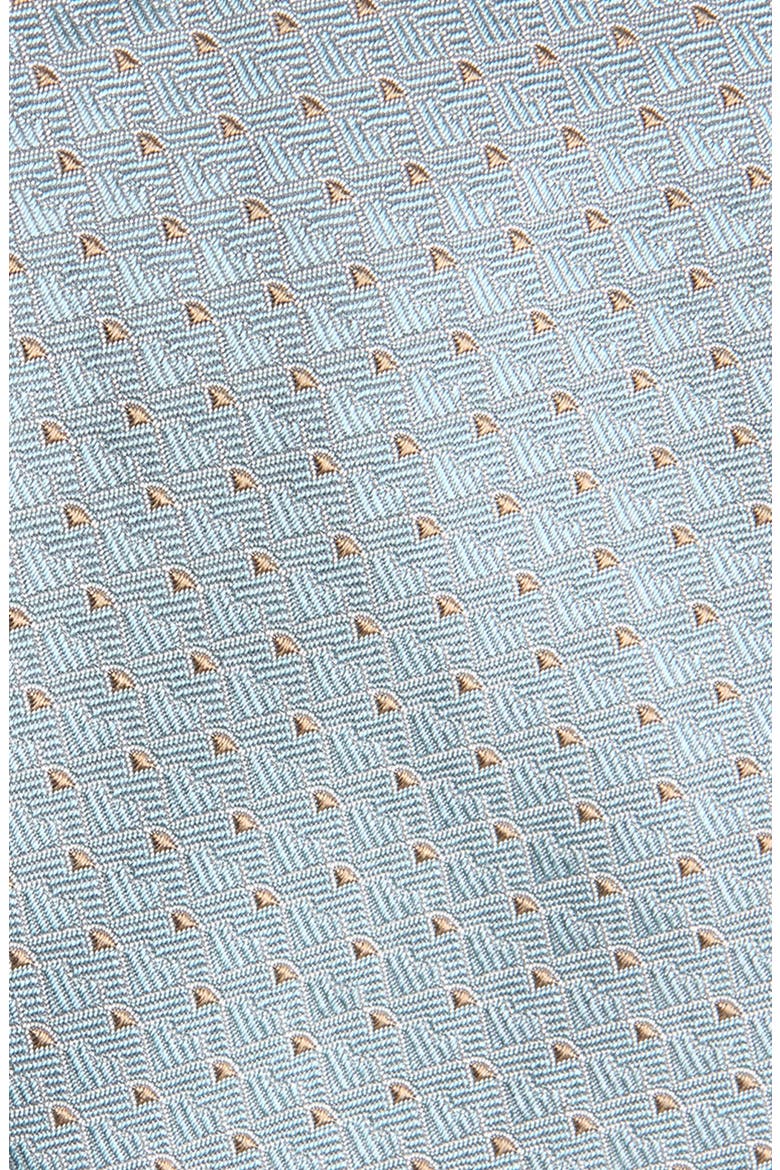 Geometric Silk Tie, Alternate, color, LIGHT GREEN