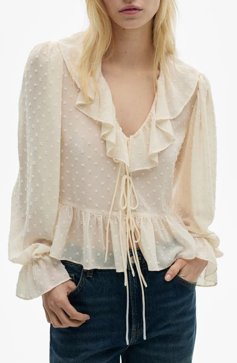 Ruffle Long Sleeve Top