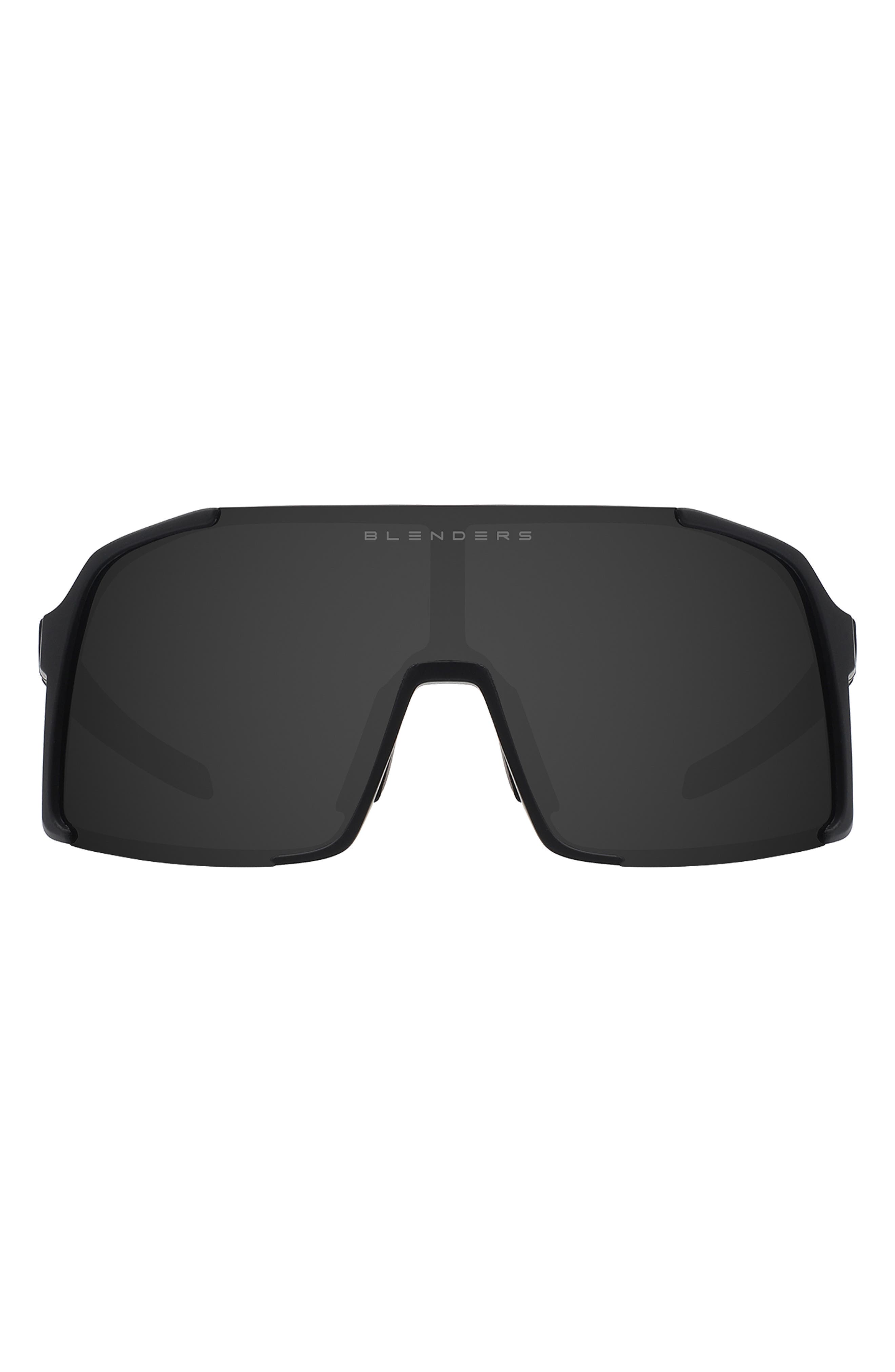 Blenders Eyewear Exposé 132mm Polarized Semi Rimless Shield Sunglasses In Black
