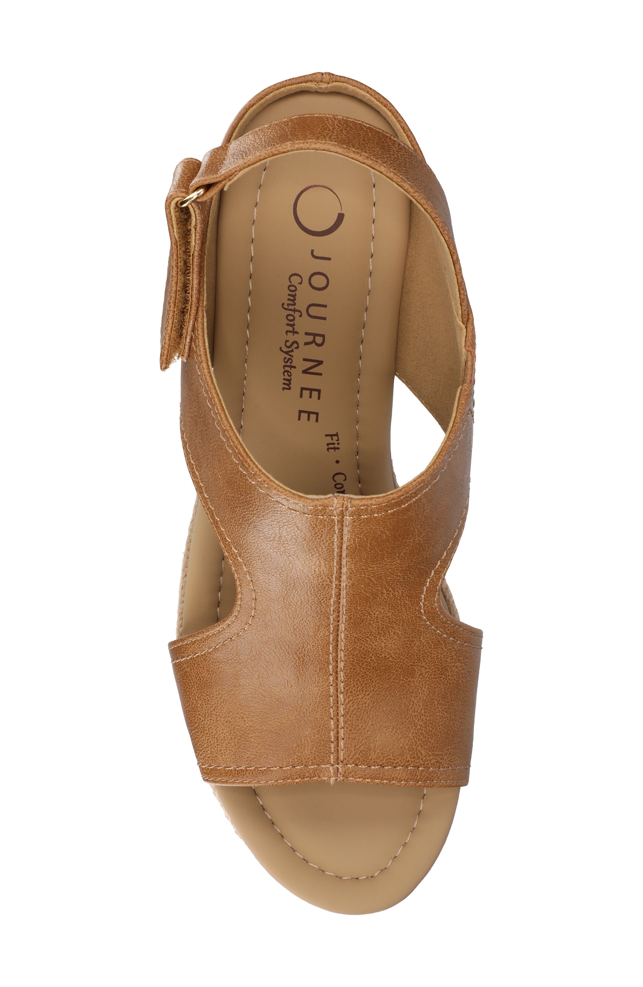 Rayleigh Wedge Sandal, Alternate, color, COGNAC
