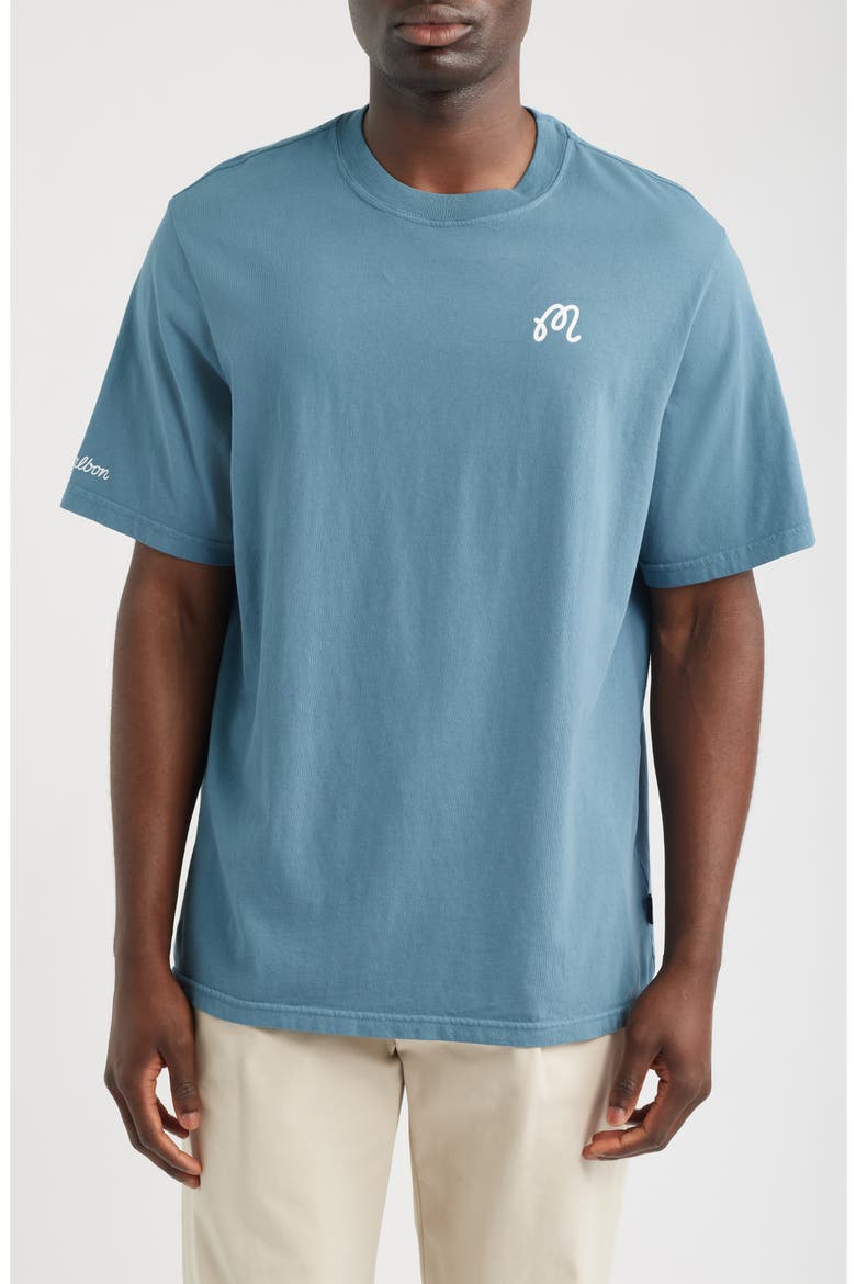 Bermuda Cotton Graphic T-Shirt, Main, color, AEGEAN BLUE