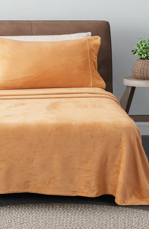 Solid Plush Velour Sheet Set