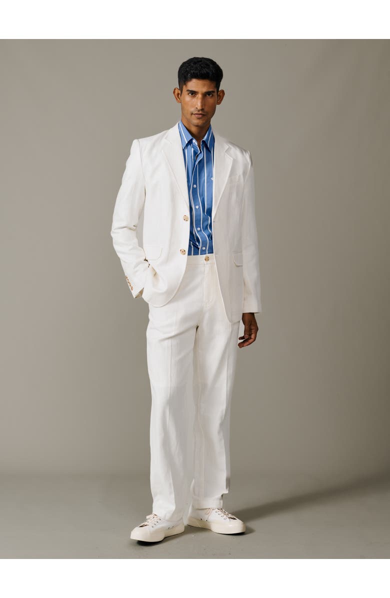 Aubin Axholme Tailored Linen Blend Blazer, Alternate, color, Vintage White