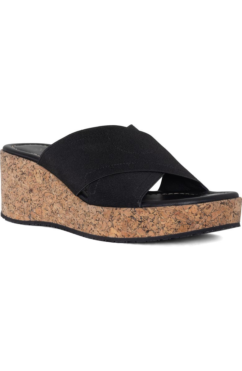 Donald Pliner Platform Wedge Sandal, Main, color, Black