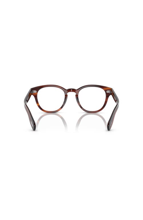 Oliver Peoples 48mm Round Optical Glasses In Brown