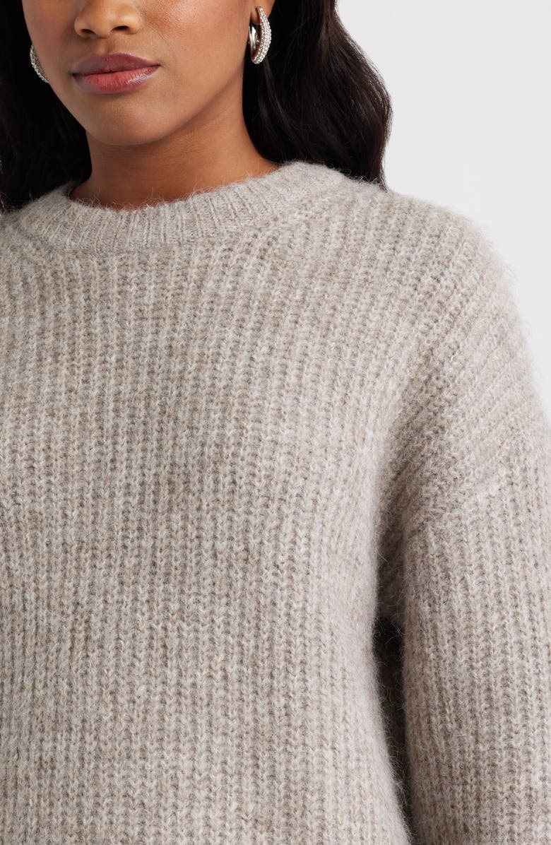 Open Edit Oversize Fuzzy Sweater, Alternate, color, Grey Satellite