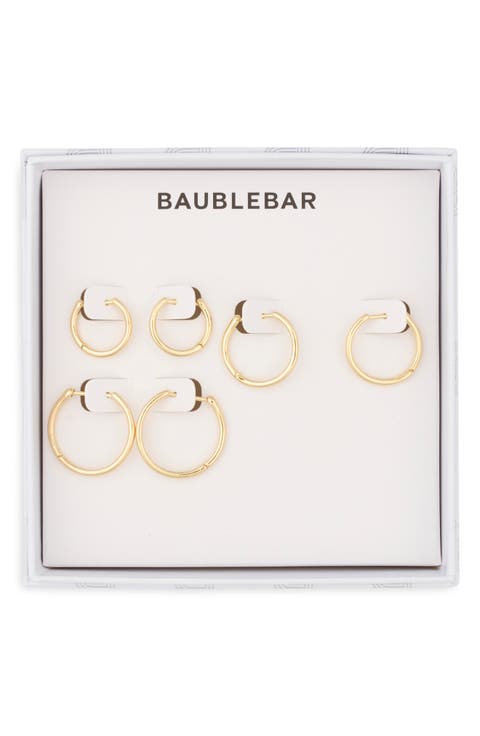 Set of 3 Hoop Earrings