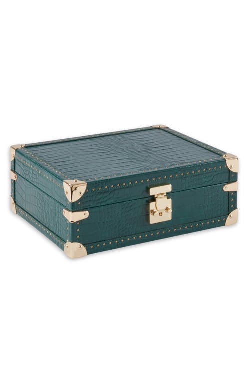 Bey-berk 8-watch Storage Case In Green Multi Color
