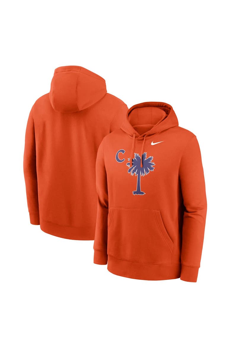 Men's Nike Orange Clemson Tigers Palmetto C Club Fleece Pullover Hoodie, Alternate, color, Orange
