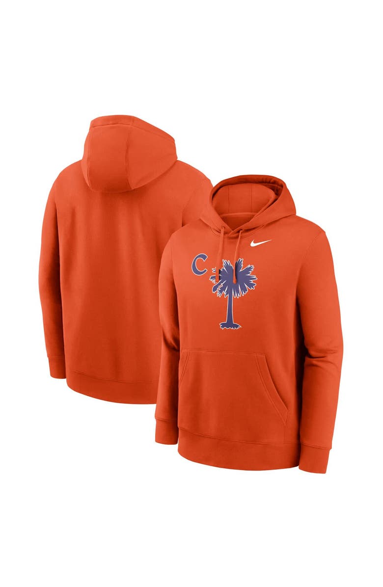 Nike Men's Nike Orange Clemson Tigers Palmetto C Club Fleece Pullover Hoodie, Alternate, color, Orange