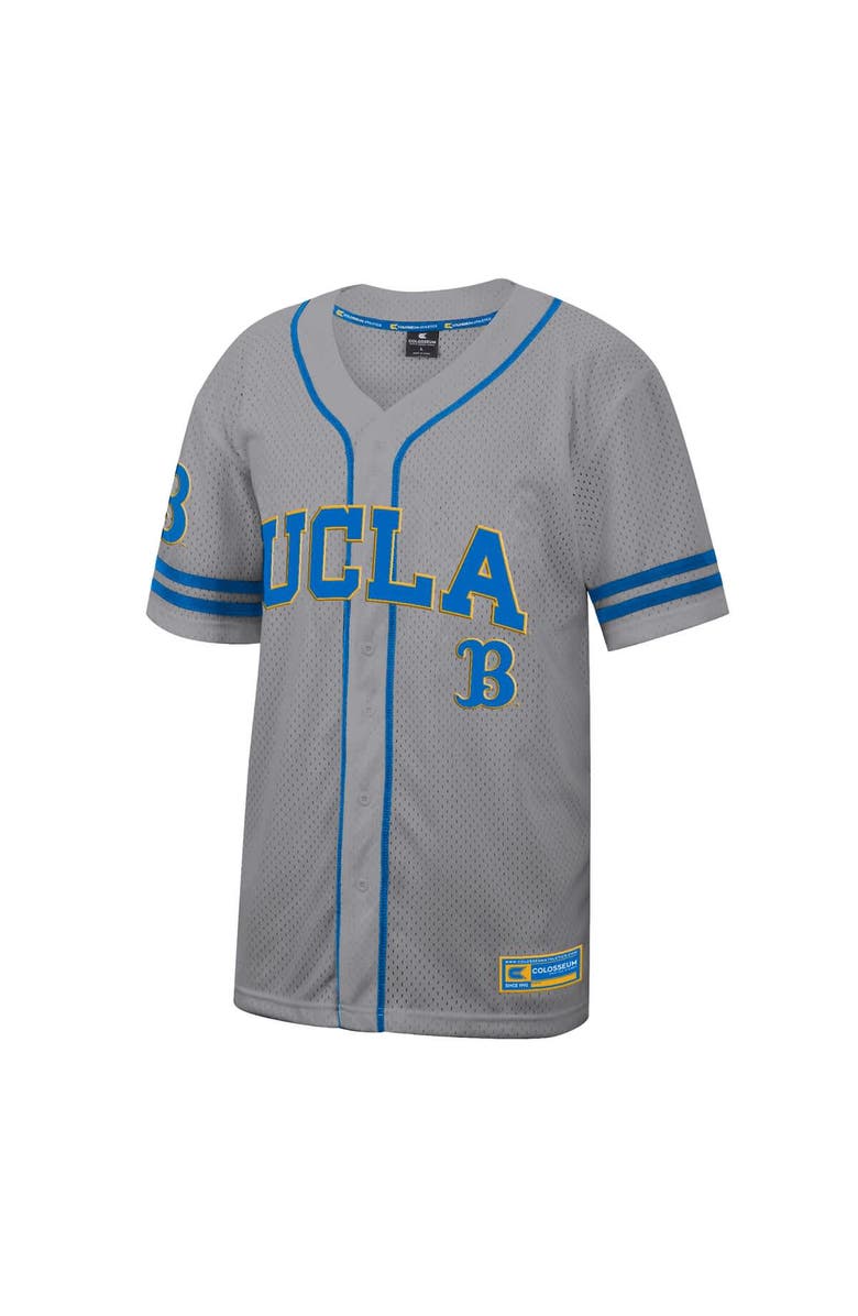 COLOSSEUM Men's Colosseum Gray UCLA Bruins Free Spirited Baseball Jersey, Alternate, color, Gray