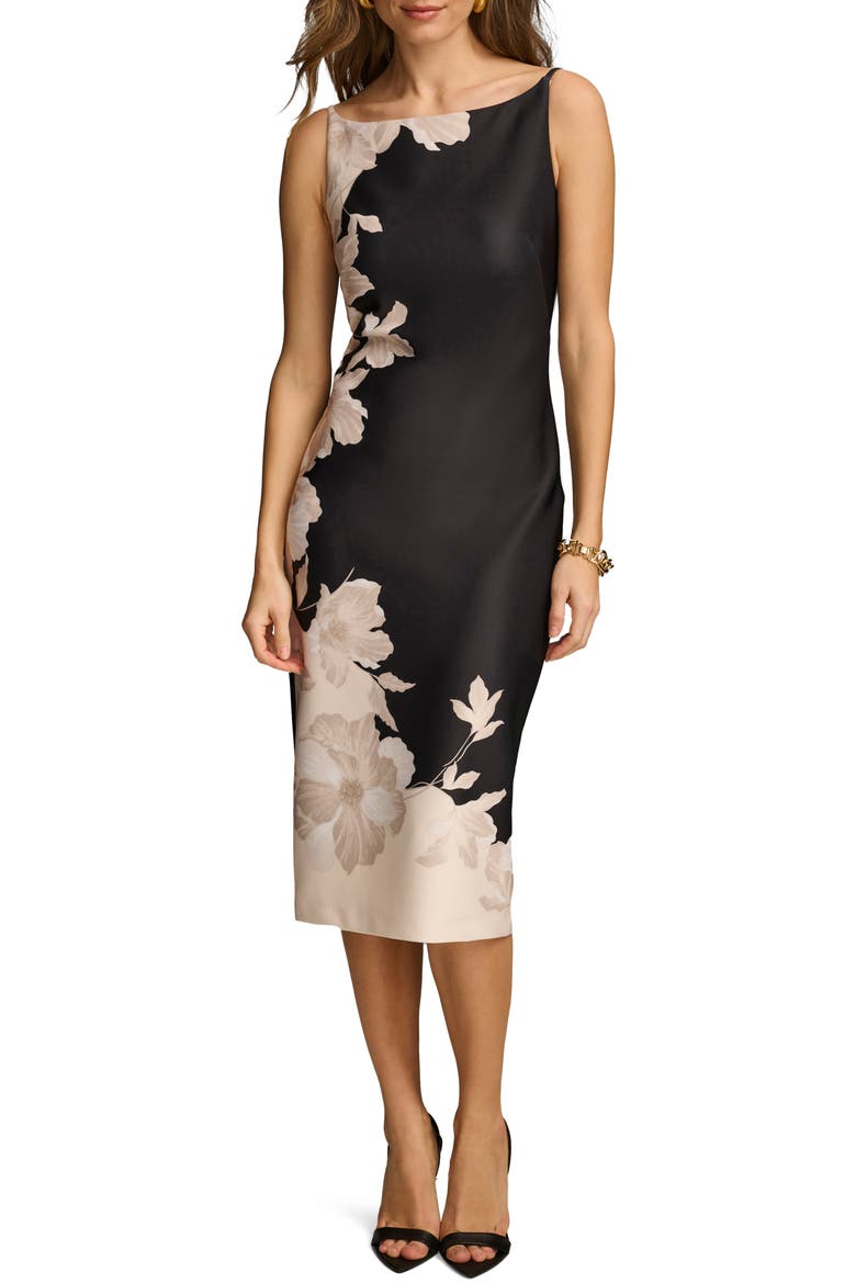 Floral Slipdress, Main, color, BLACK/ PARCHMENT MULTI