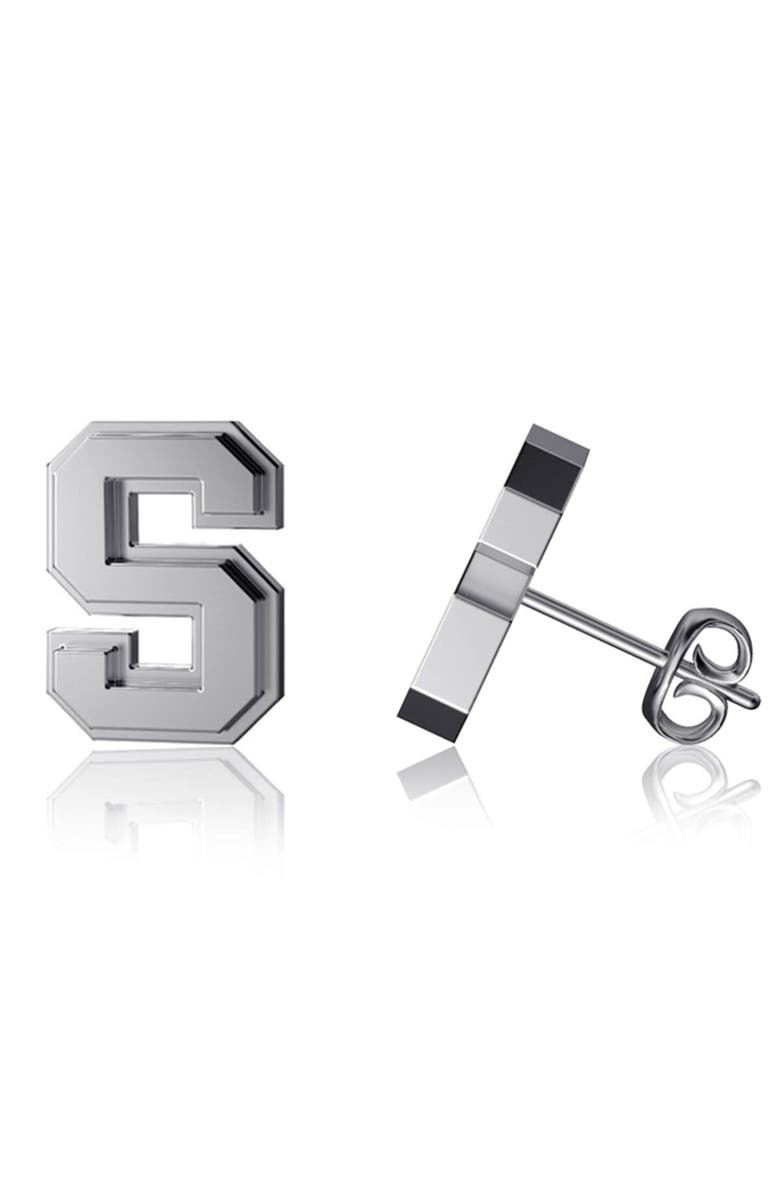 DAYNA DESIGNS Syracuse Orange Team Logo Silver Post Earrings, Main, color, Silver