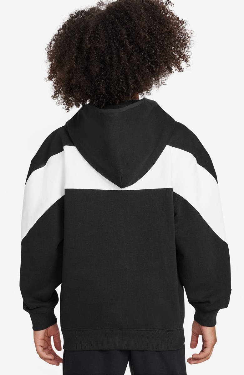 Nike Kids' Air Hoodie, Alternate, color, Black/ White/ White