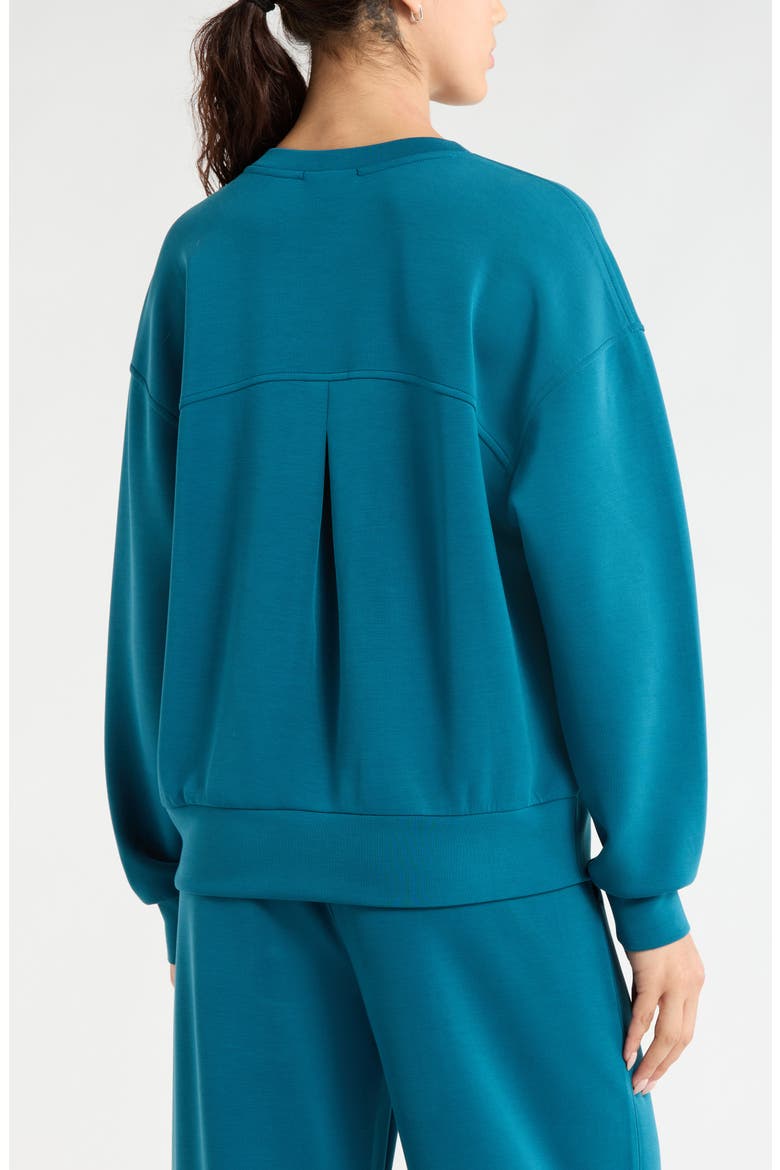 Soft Luxe Boxy Crew Sweatshirt, Alternate, color, TEAL SEAGATE