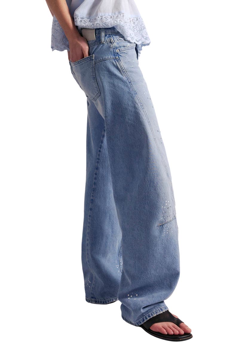 Fable Low-Rise Twisted Bowed Jeans, Alternate, color, ART SCHOOL