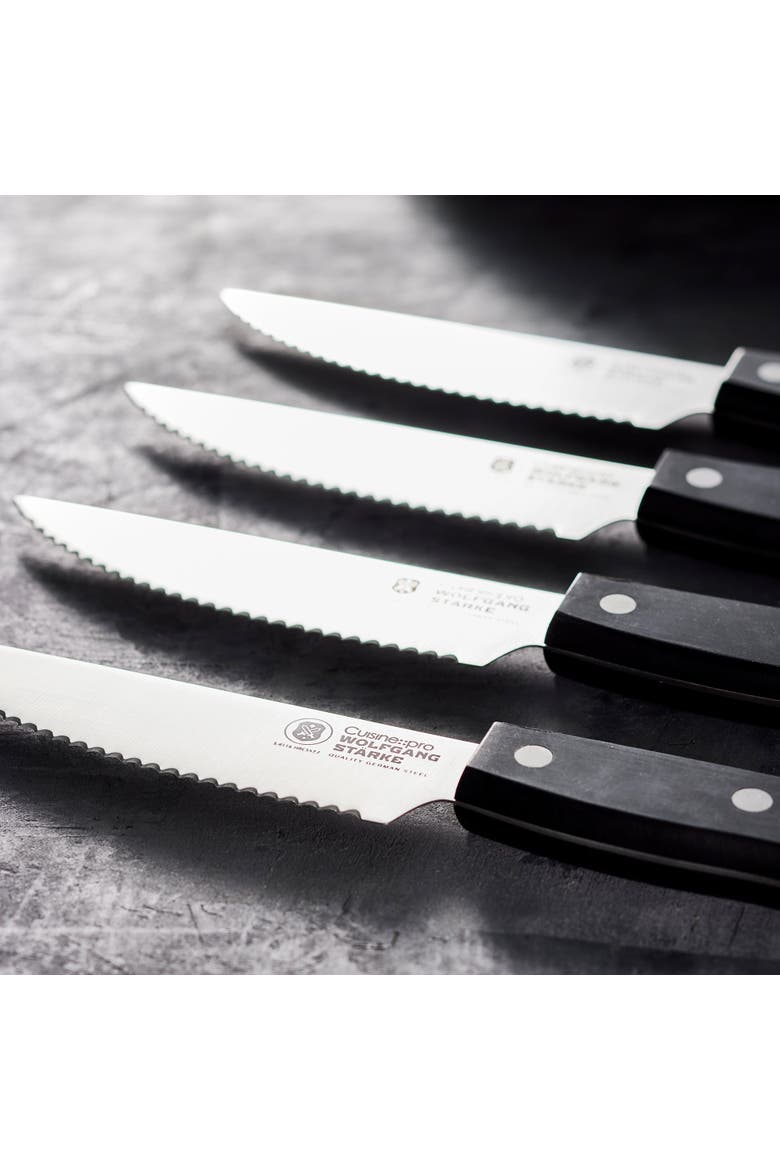 WOLFGANG STARKE 4-Piece Steak Knife Set, Alternate, color, Black