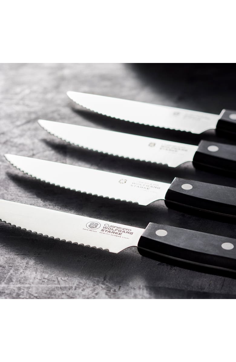 Cuisine::pro<sup>®</sup> WOLFGANG STARKE 4-Piece Steak Knife Set, Alternate, color, Black