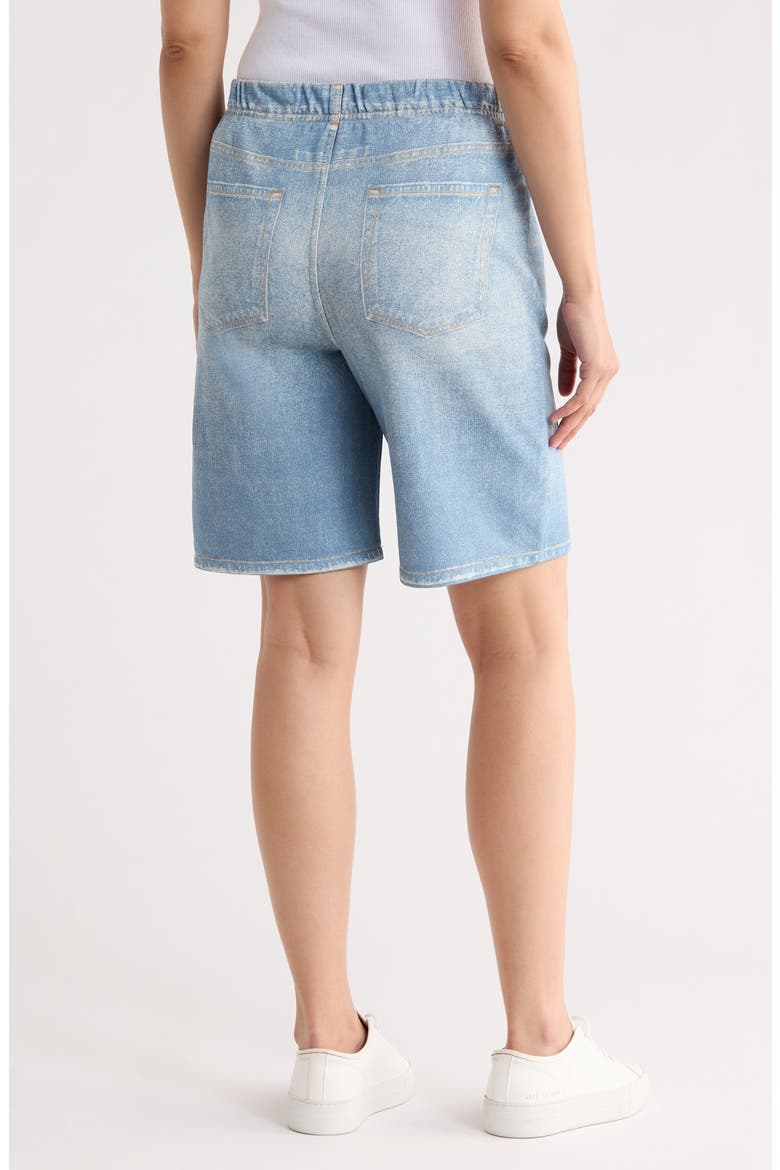 Mirage Denim Printed French Terry Shorts, Alternate, color, LIGHT WASH