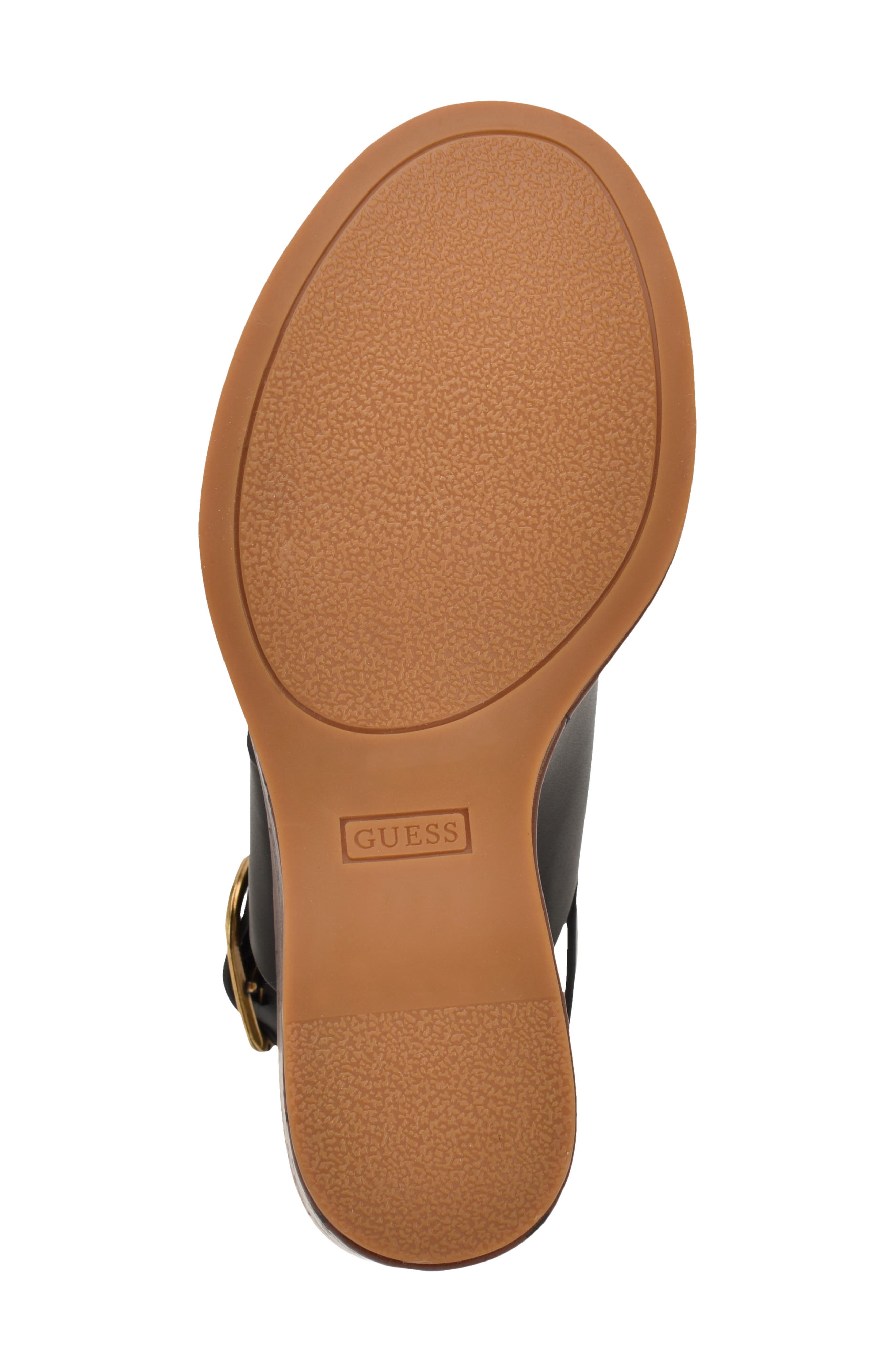 GUESS Yarisel Platform Wedge Sandal, Alternate, color, Black